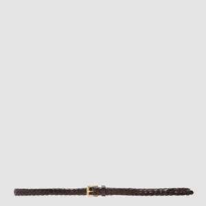 064 - Brown Woven Leather Belt