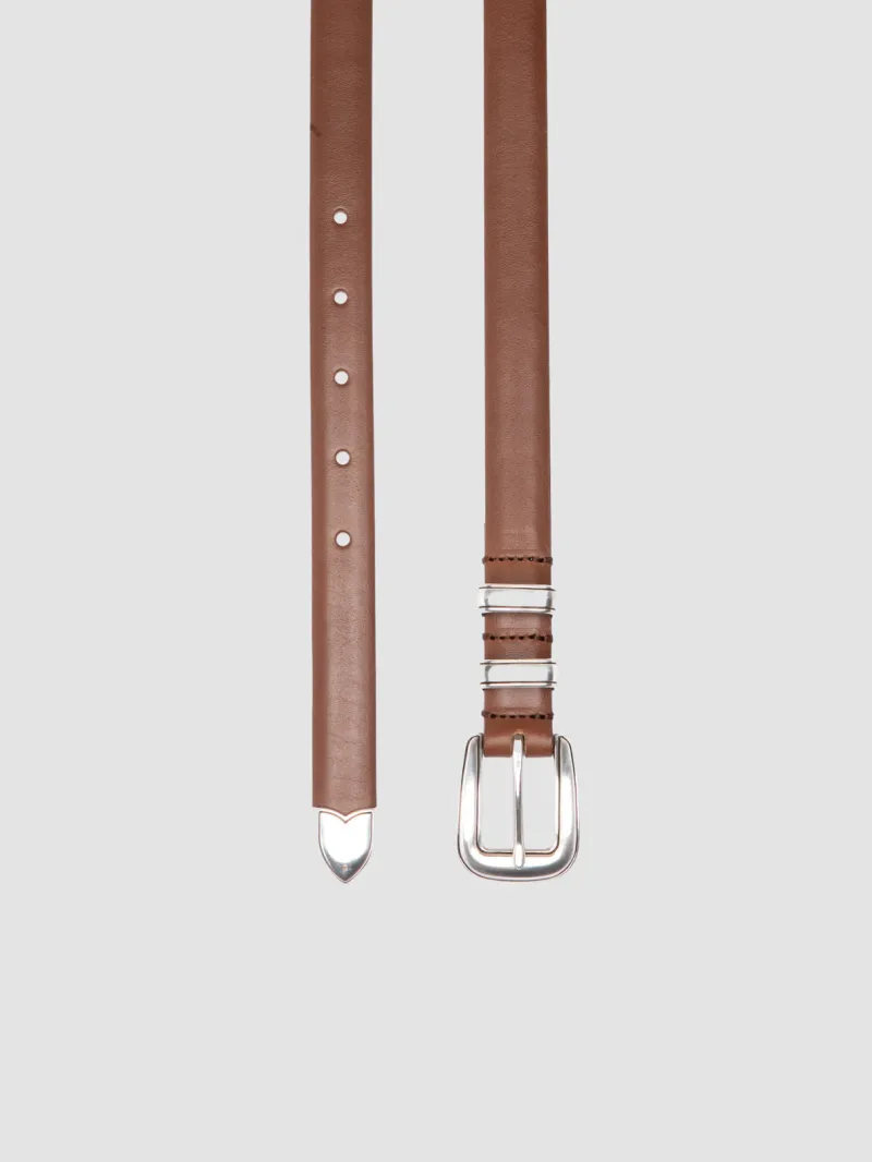091 - Brown Leather Belt - Image 2