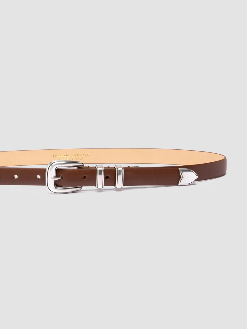 091 - Brown Leather Belt - Image 4