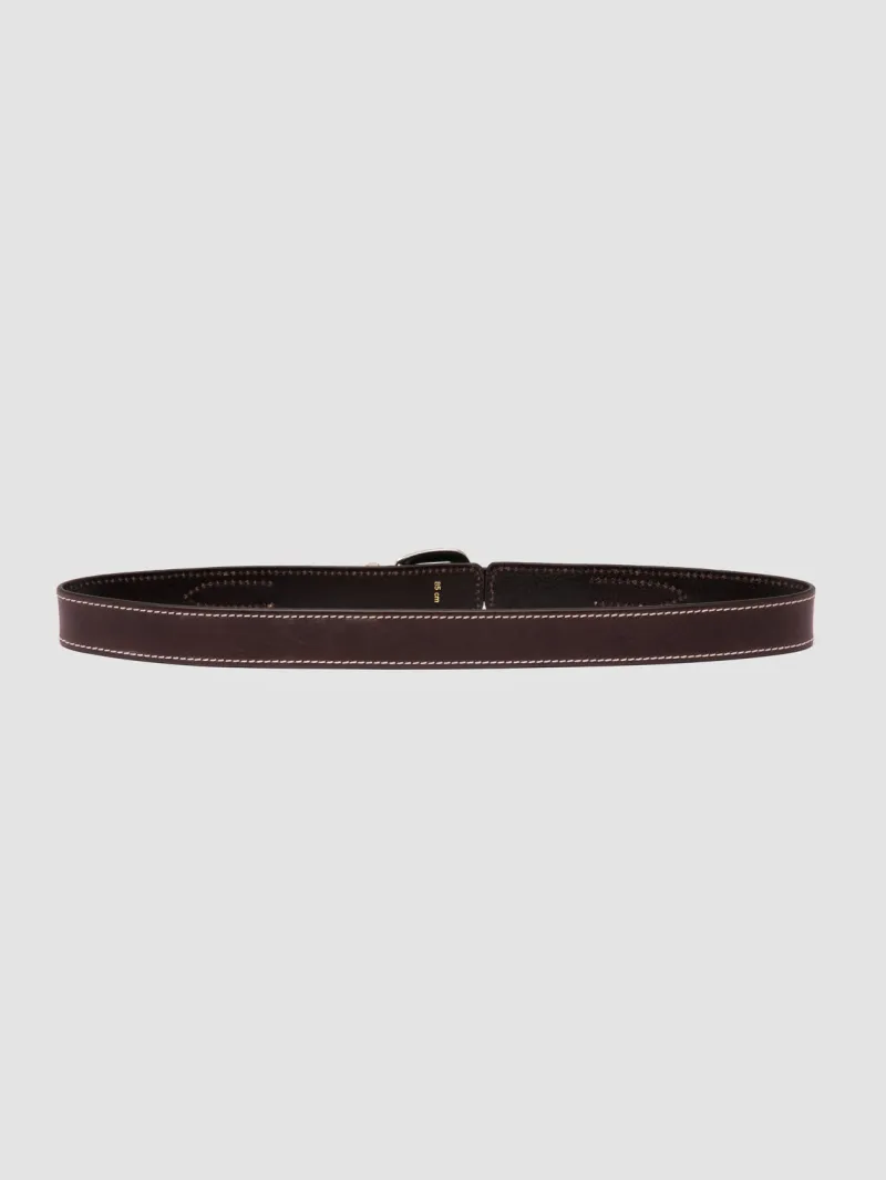 097 - Brown Leather Belt - Image 3