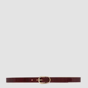 099 - Burgundy Leather Belt