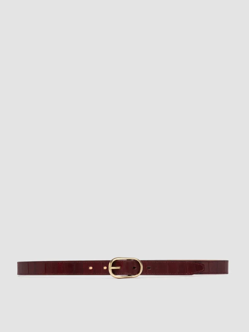 099 - Burgundy Leather Belt