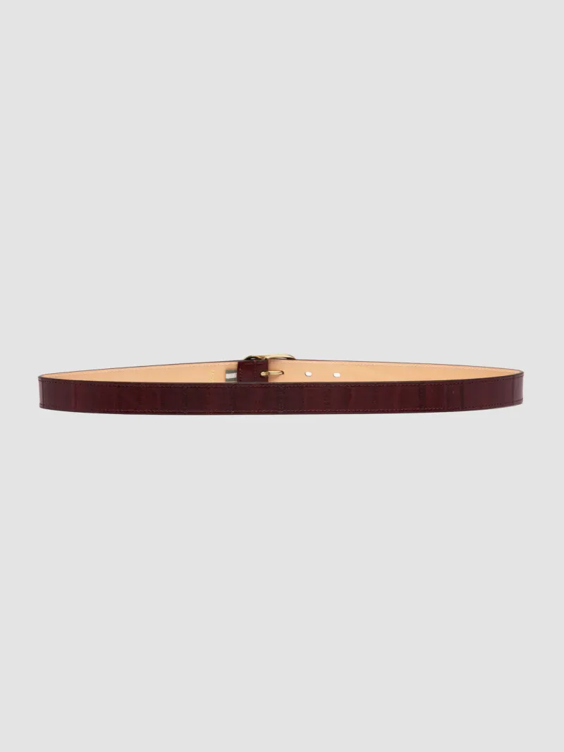 099 - Burgundy Leather Belt - Image 3