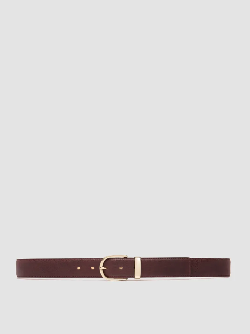 100 - Burgundy Leather Belt