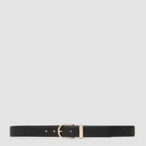 100 - Black Leather Belt