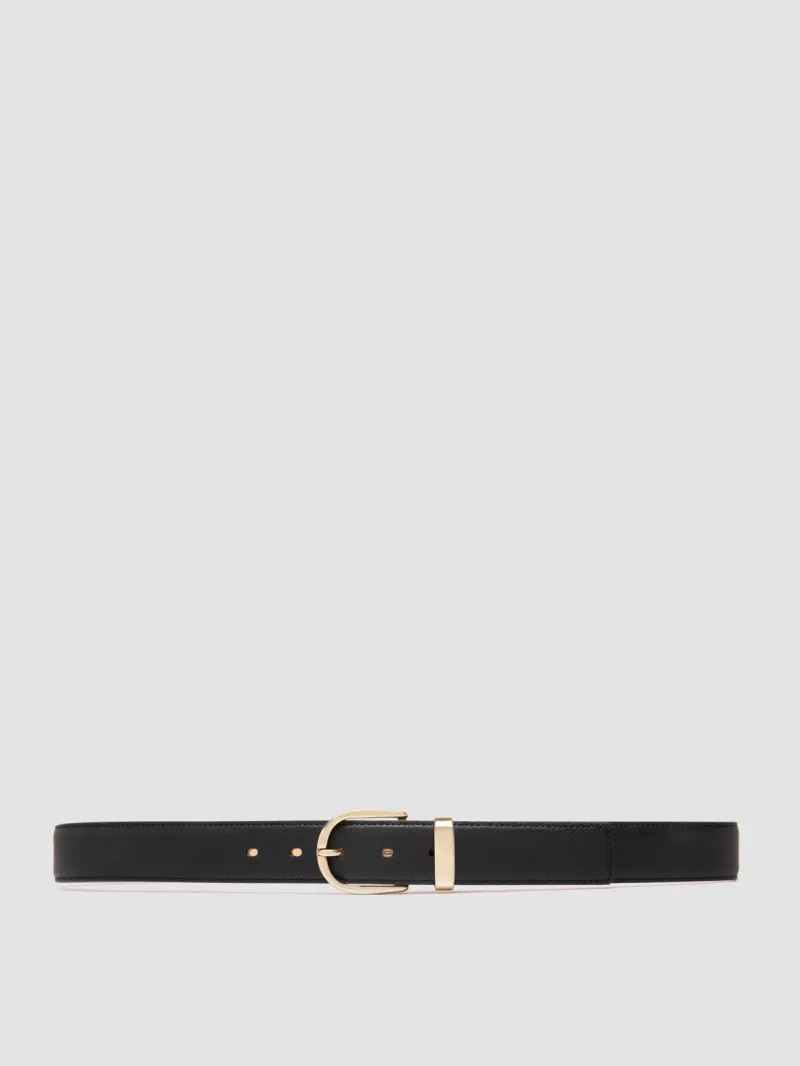 100 - Black Leather Belt