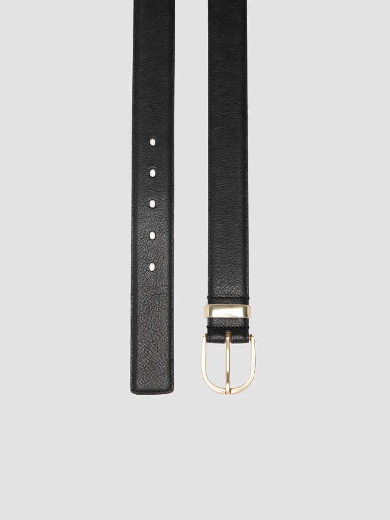 100 - Black Leather Belt - Image 2