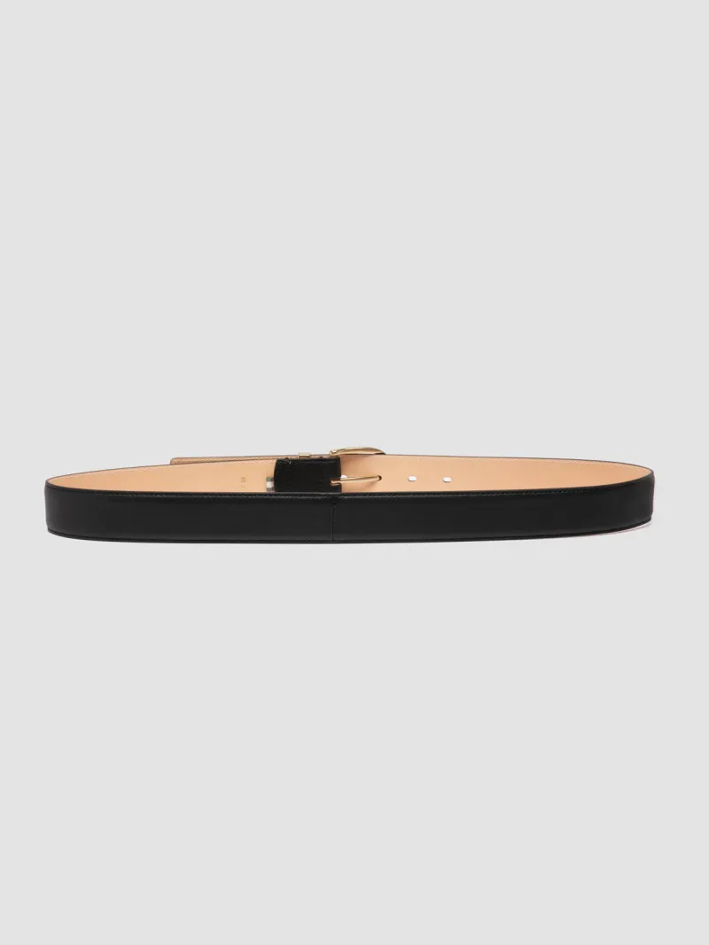 100 - Black Leather Belt - Image 3