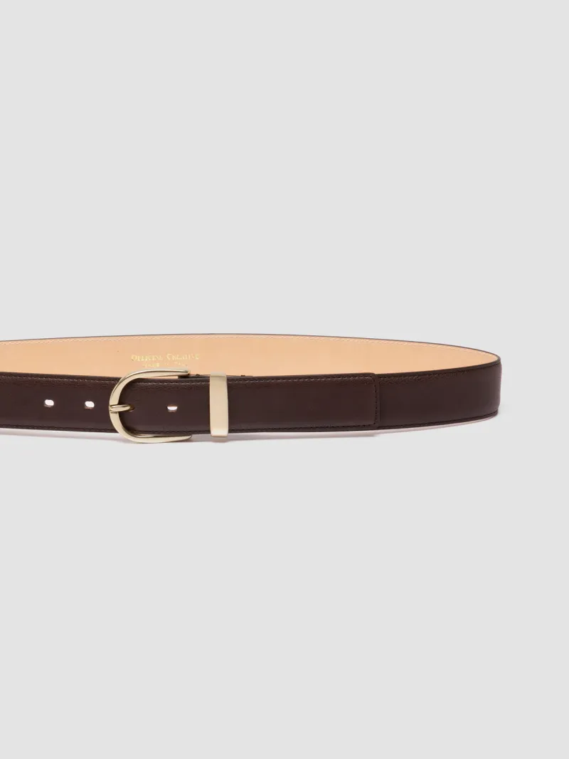 100 - Brown Leather Belt - Image 4