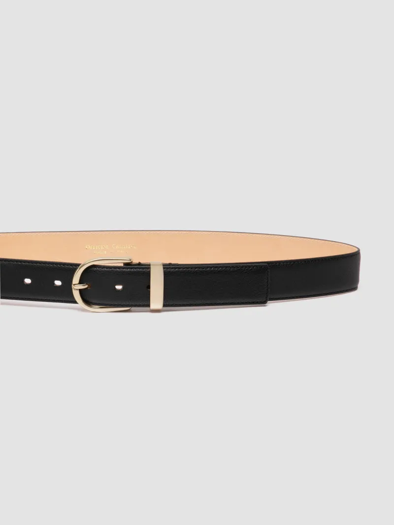 100 - Black Leather Belt - Image 4