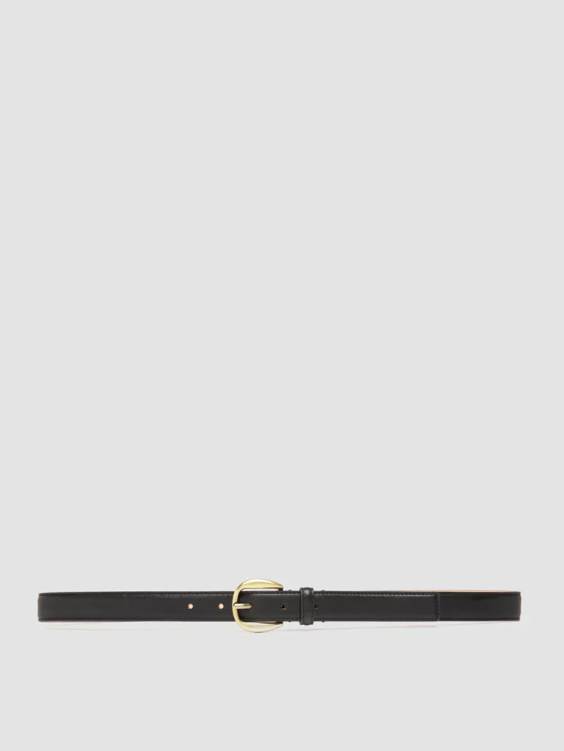 102 - Black Leather Belt