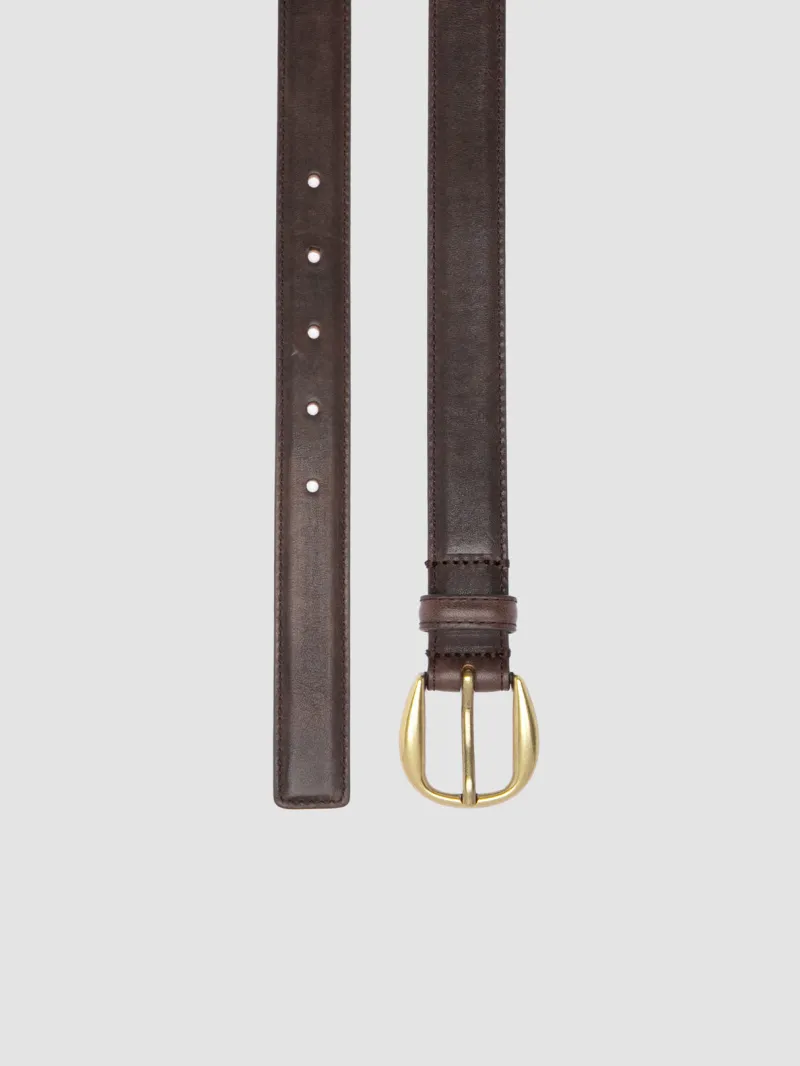 102 - Brown Leather Belt - Image 2