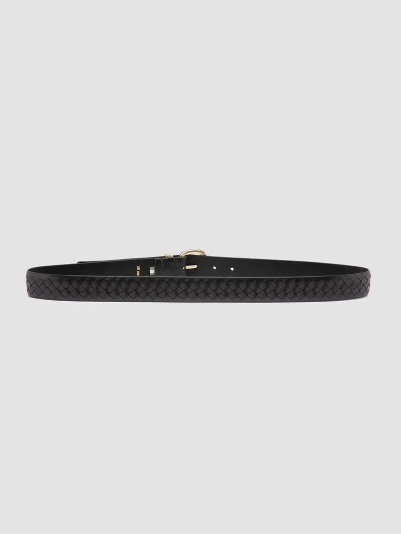 46 - Black Leather Belt - Image 3
