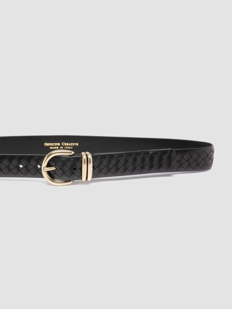 46 - Black Leather Belt - Image 4