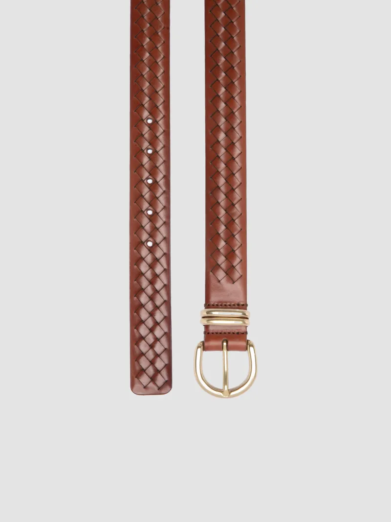 46 - Brown Leather Belt - Image 2