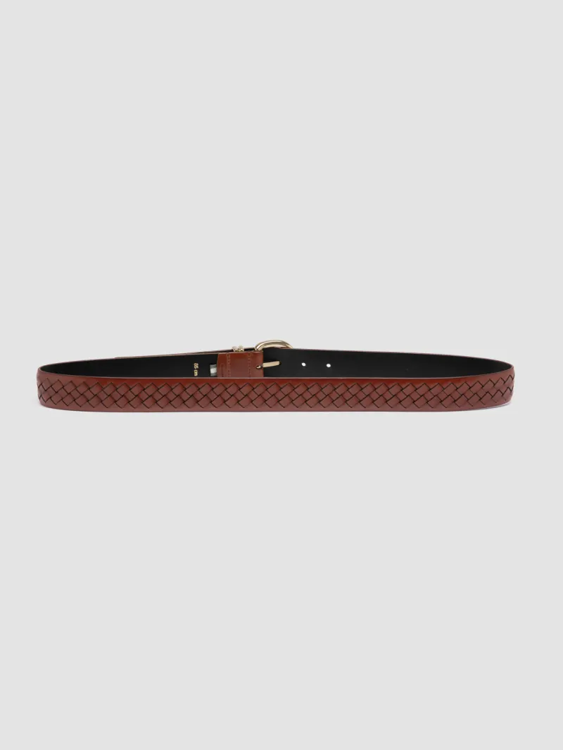 46 - Brown Leather Belt - Image 3