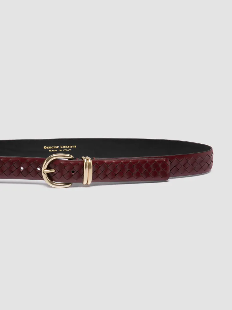46 - Burgundy Leather Belt - Image 4